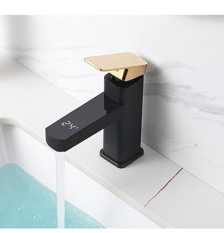 Digital Temperature-Control Faucet for Bathroom Sink