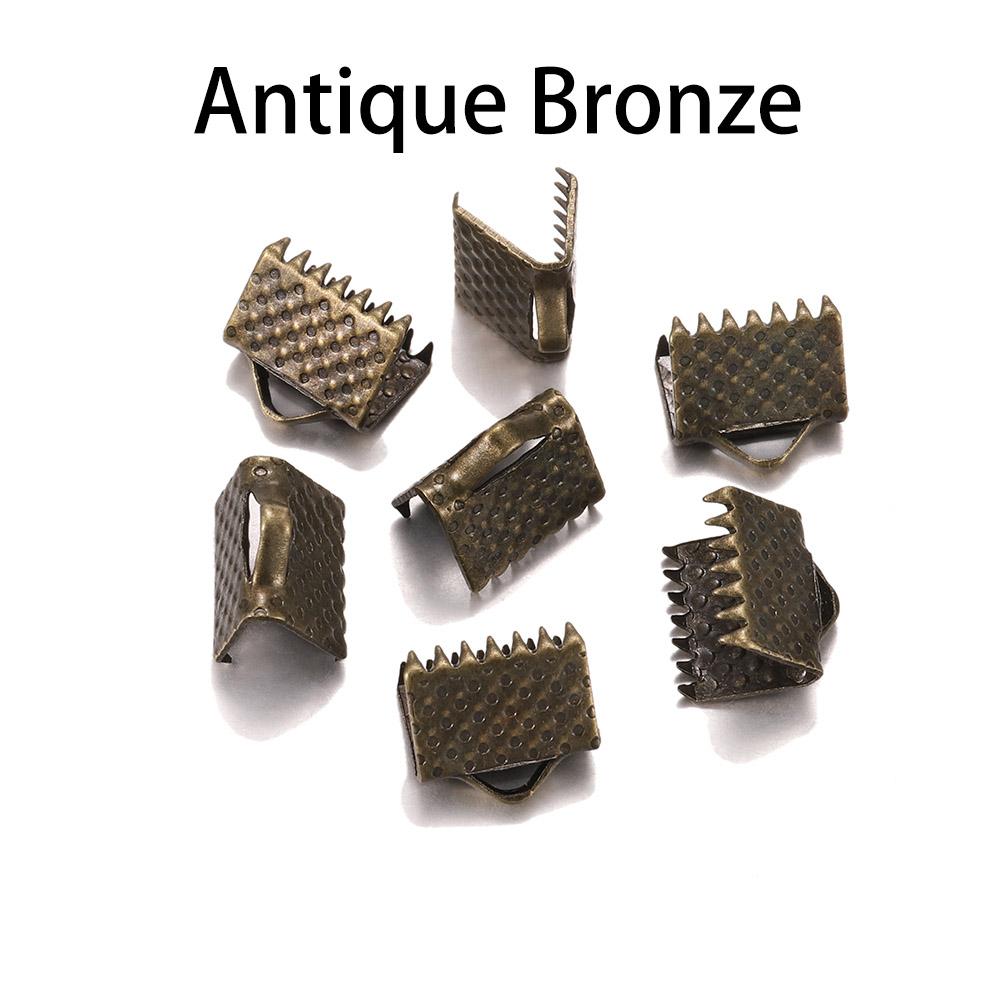 Набор из 50 металлических зажимов-уголков для изготовления ювелирных изделий - Золотистые, серебристые и смешанные покрытия