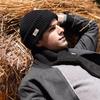 Men Winter Hat Knitted Thick Stretchy Piled Hat Solid Color Ear Protection Multiple Folding Styles Warm Daily Wear Cap Outdoor Skiing Skating Headwear