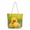 Multifunctional Little Yellow Duck  Printed Thick Rope Shoulder Beach Bag 7583 KTB