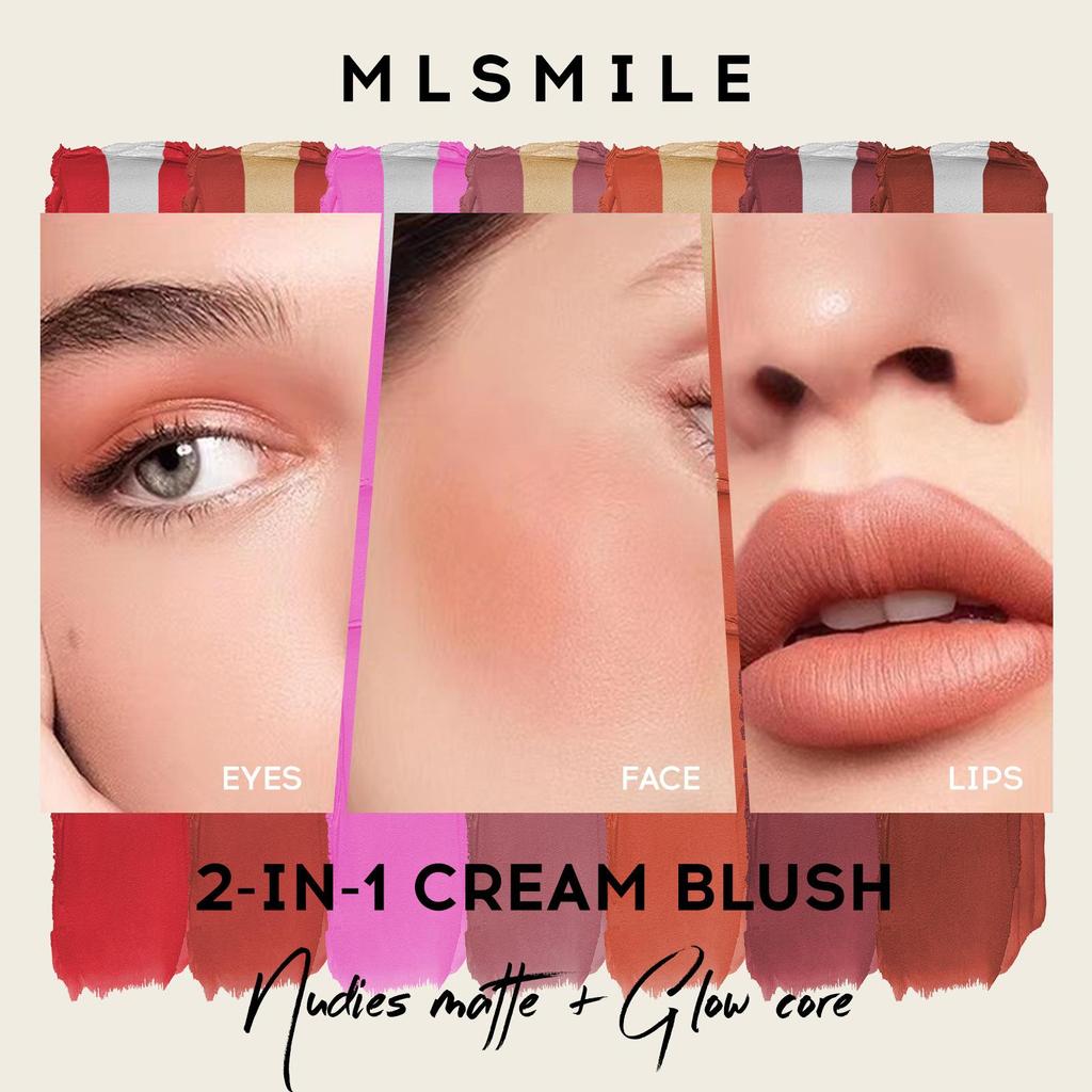 7-color Sandwich Blush Stick, Naturally Brightening And Easy-to-pigment Highlight Stick, Two-color Blush Cream