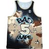 Li Ning X Aape Collaboration Anti-Five Series Breathable Sports Jersey Men Tops Brown-Camouflage AAYT987-1