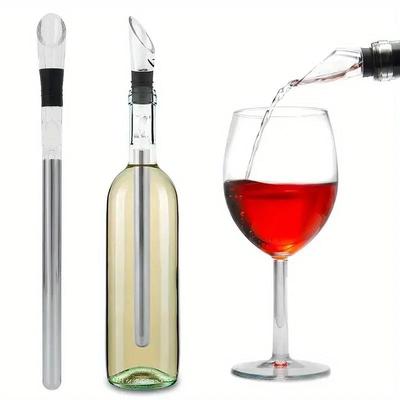 1 набор палочек для охлаждения вина (ice wine) с пробкой-аэратором, палочка для охлаждения вина, охладитель, замороженная палочка для пива и напитков, ледяной охладитель, барный инструмент 5