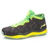 Li Ning WOW 3 Амортизирующие, износостойкие кроссовки для баскетбола средней высоты Мужские Черный Зеленый Желтый ABAJ013-20