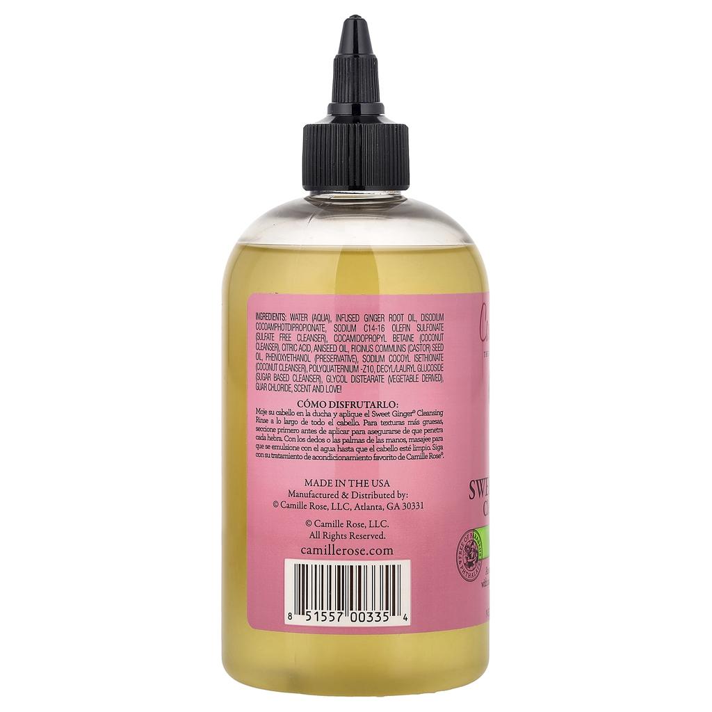 Camille Rose Сладкий имбирь®, Очищающий ополаскиватель, Касторовое масло и масло семян аниса, 355 мл (12 унций)