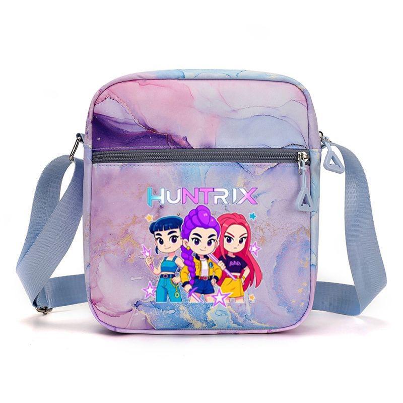 New Korean Kpop Demon Hunter Girl Group Surrounding Printed Shoulder Bag Messenger Bag Student Bag Cute Large Capacity