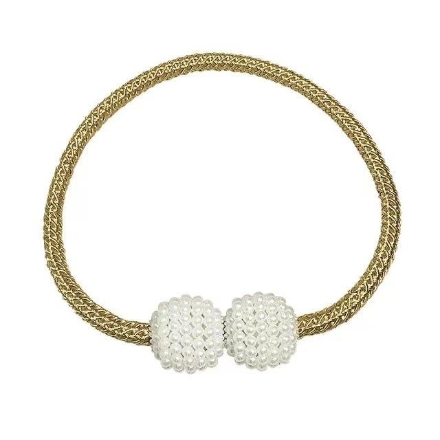 Оптовая продажа Большие Толстые Веревочные Подхваты для Жемчужных Штор Магнитные Подхваты Простые Веревочные Украшения Пряжки для Штор