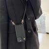 Применимо к чехлу для мобильного телефона iphone14pro, откидная крышка с косым ремешком, вставка для карты, кожаный чехол с зеркалом 14max, японский и корейский ремешок, защитный чехол