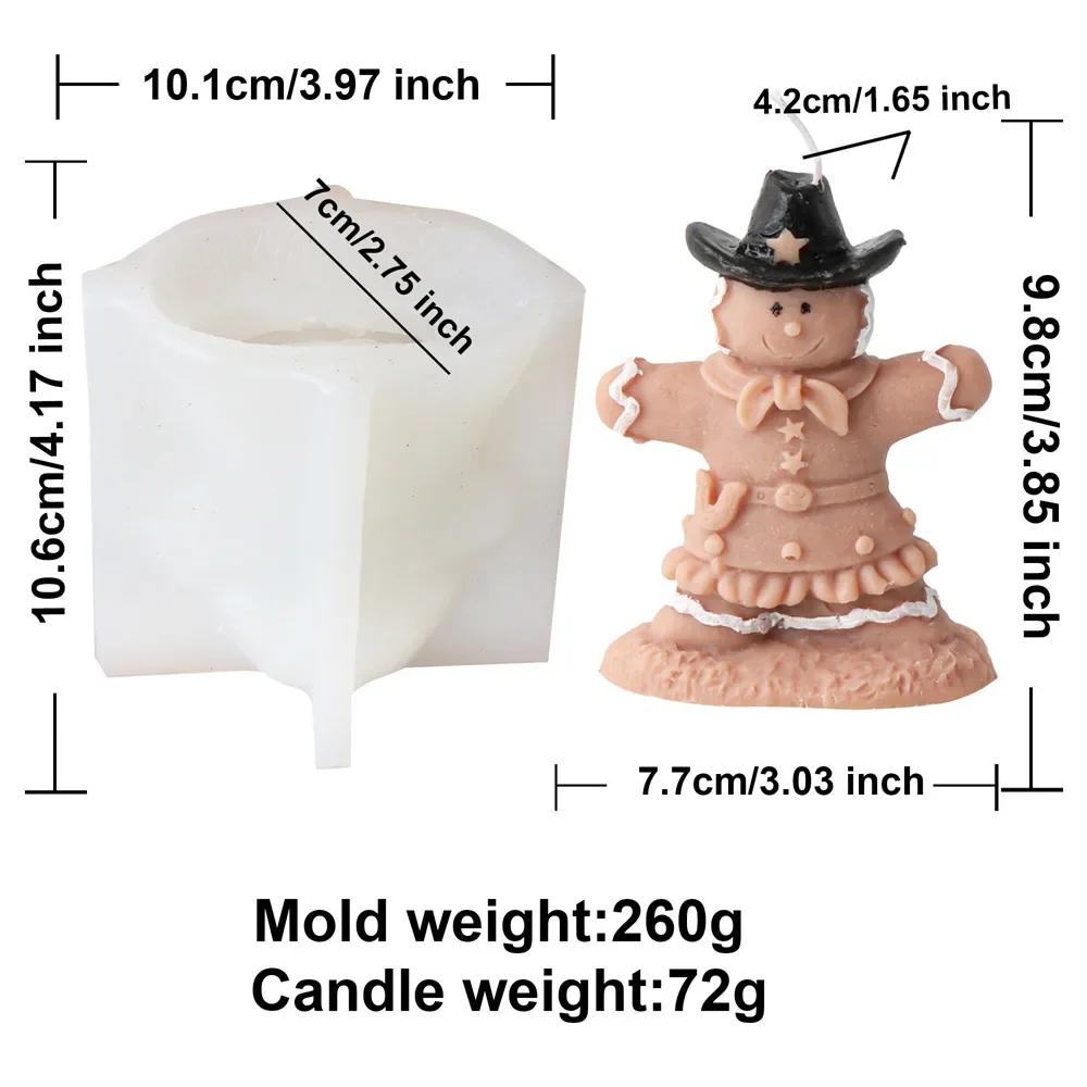 3D DIY Форма для свечи «Санта-Клаус» из силикона, Форма для свечи «Снежный колокольчик», «Лось», Форма для смолы «Рождественская елка», Рождественский подарок