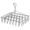 Stainless Steel Sock Drying Rack Multi-Clip Hanger | Durable Laundry Organizer Multi-Head Clothes Airer for Socks & Small Items