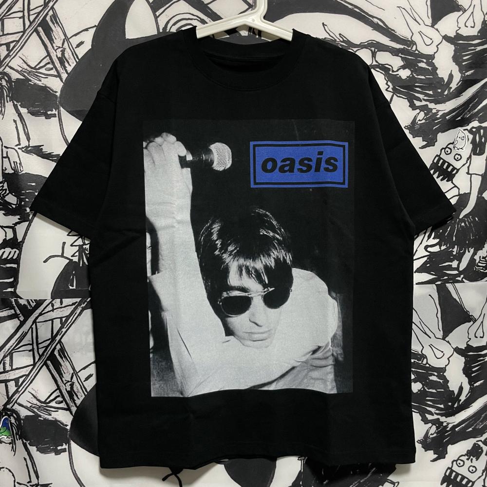 2024 Popular Styles OASIS Short-sleeved T-shirt Retro Europe America Britain The Current International Hot Styles Comfortable