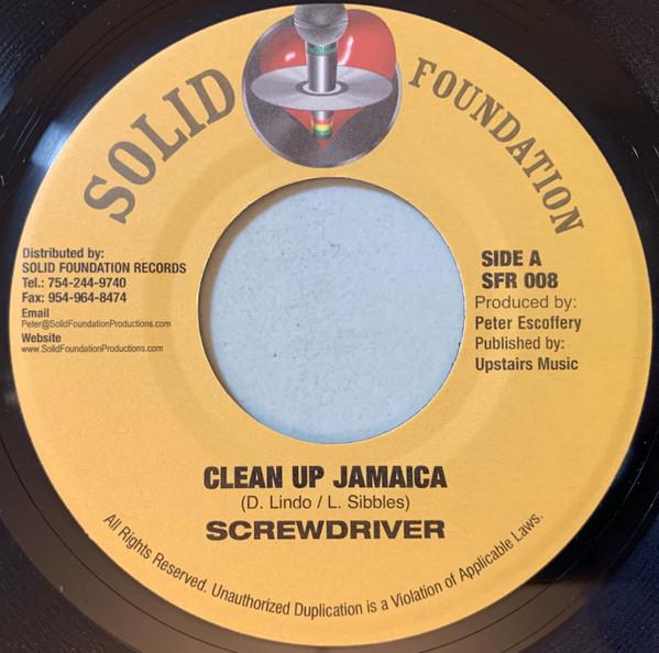 7inch Record SCREWDRIVER - Clean Up Jamaica SFR008 Solid Foundatio US Reggae, Ska & Dub Used