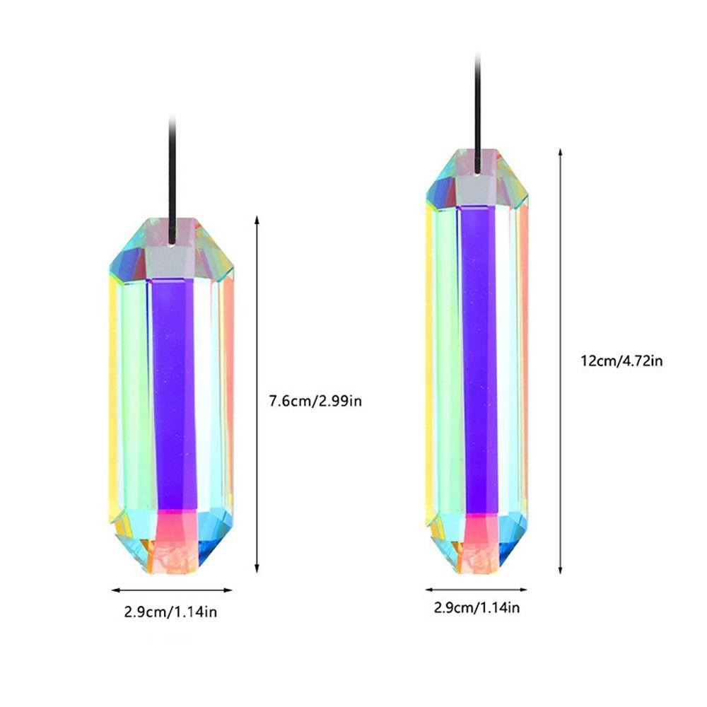 Practical 12cm Hanging Crystals Colorful Hexagonal Rainbow Catcher White Crystal Stained Glass Window Hanging Garden