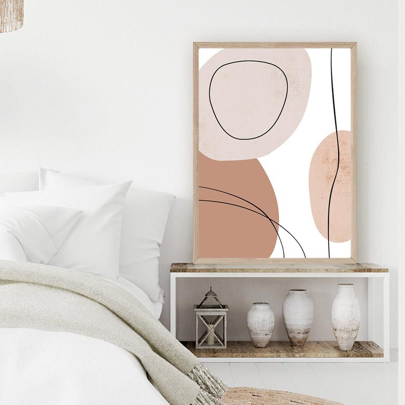 Картина на холсте в стиле бохо, настенные художественные картины, постеры, бежевый стиль, картина на холсте в стиле бохо, принты, интерьер гостиной, домашний декор