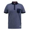 Mens D555 Oxley Fine Stripe Jersey Patch Pocket Kingsize Polo Shirt