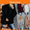 Stylish Women One Shoulder Knitted Sweater Blouse With Long Sleeves And Soft Material