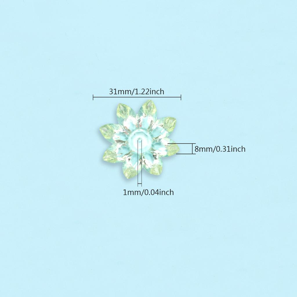 Модные ювелирные аксессуары ручной работы «сделай сам» для изготовления браслетов, сережек, акриловые кристаллы, прозрачный цветок лотоса, свободные бусины 31 мм