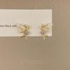 Trendy Girl Dancer Stud Earrings Crystal Acrylic Wings Angle Earrings for Women Korean Cute Sweet Jewelry Aretes De Mujer