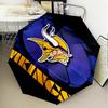 Зонт-трость Minnesota Vikings, складной зонт, автоматический зонт с 8 спицами для путешествий, кемпинга. Подарок на Хэллоуин, Рождество