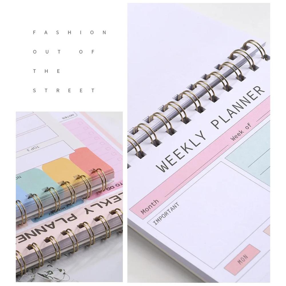 Spiral Notepad Schedule Book Plan Book Weekly Planner Notebook To Do List Notebook Desktop Note