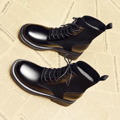 Мартинсы на внутренней платформе, женская обувь, весенне-осенние одинарные ботинки, высокие каблуки, весенние новые маленькие короткие ботинки