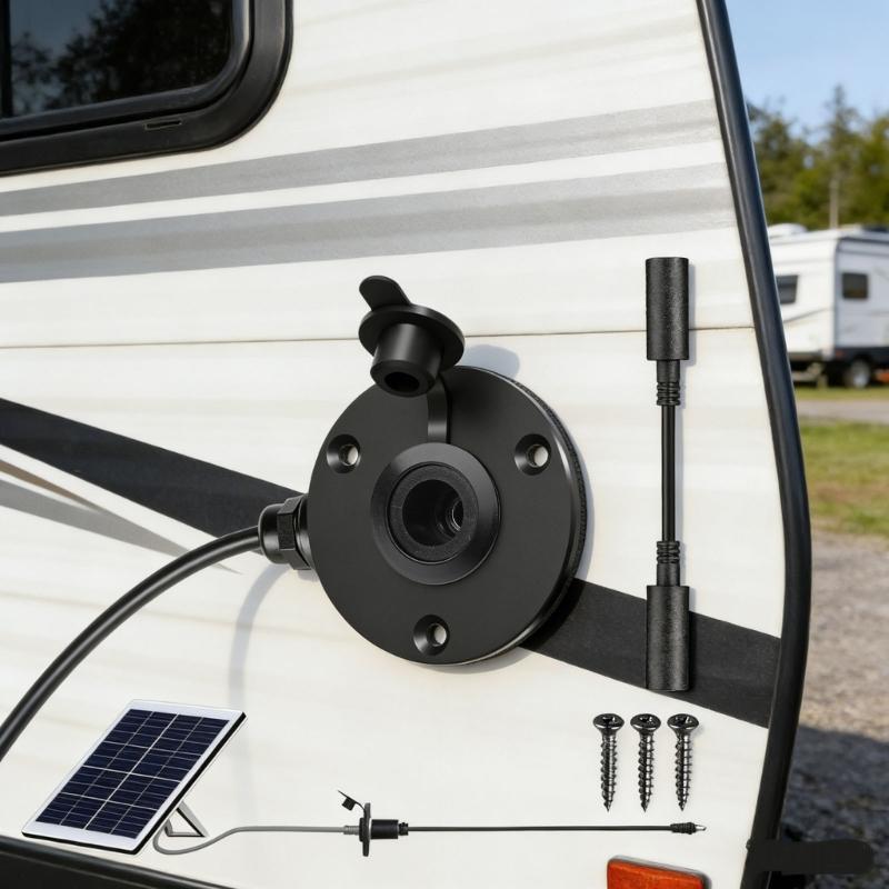 Водонепроницаемый комплект для прокладки кабелей, монтаж на панель, 5,5 x 2,1 мм, гнездо питания, адаптер для настенной розетки, порт разъема питания