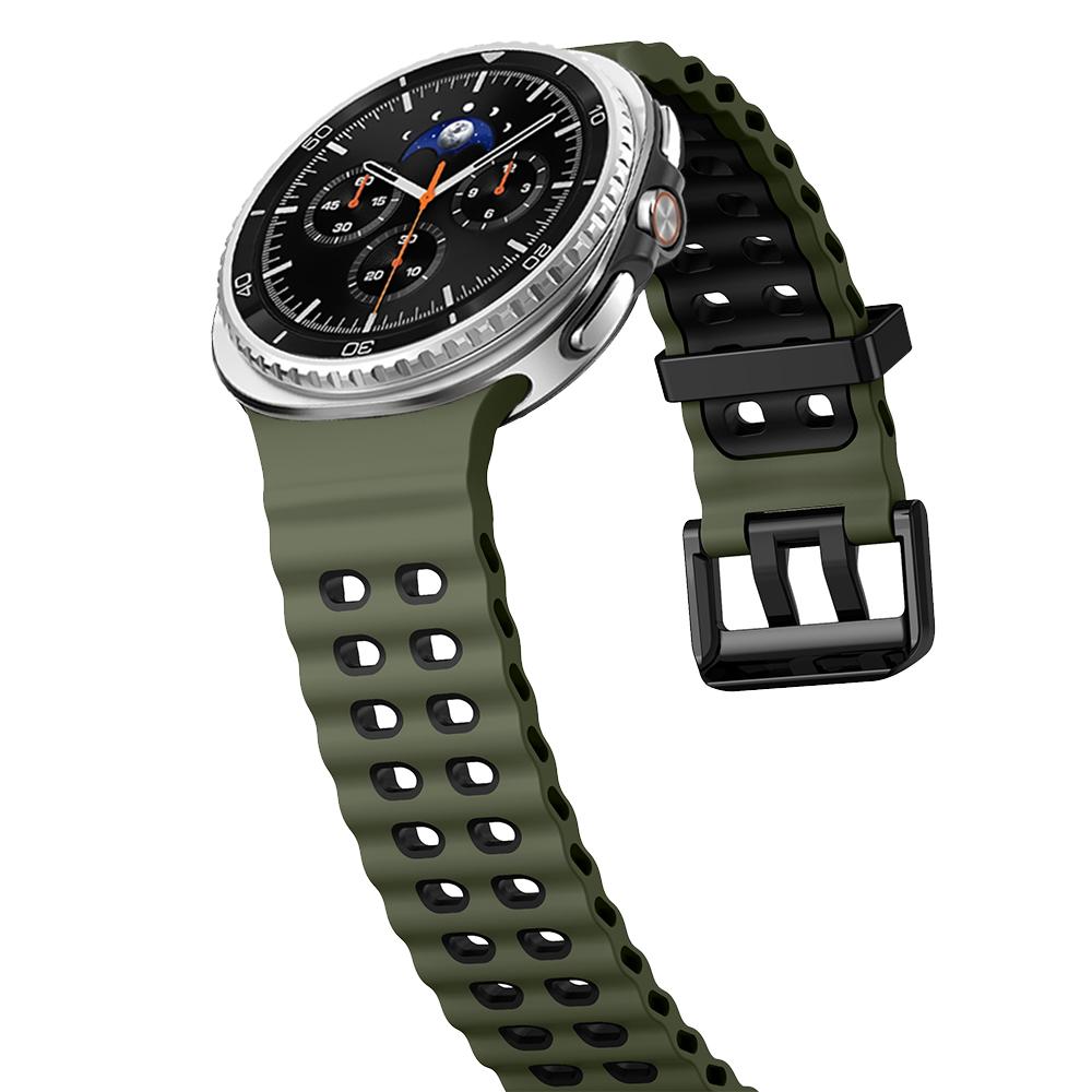 Спортивный силиконовый ремешок для Samsung Galaxy Watch 8 classic 46 мм Двухцветный Морской ремешок Браслет correa Galaxy Watch 8 40 мм 44 мм ремешок