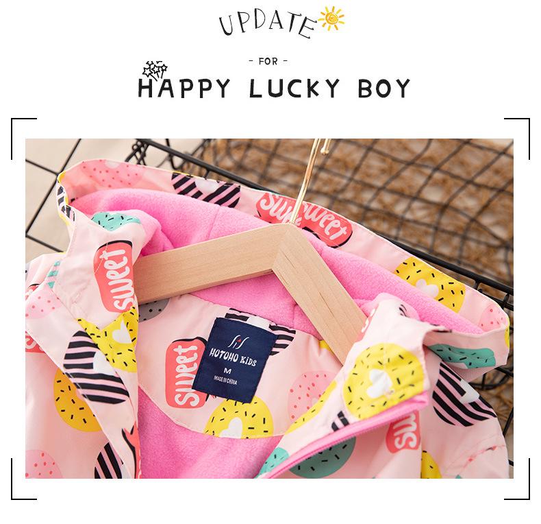 Девочковое флисовое пальто-тренч средней длины: Модная куртка-ветровка на осень/зиму