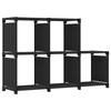 VidaXL Etagère d'Affichage 5 Cubes Bibliothèque Etagère de Rangement Organisateur Support de Rangement Maison Intérieur Noir 322602