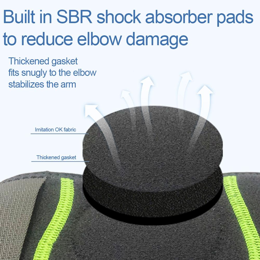 Налокотник с компрессионной подушкой, бандаж для предплечья для теннисного, бадминтонного, гольфного локтя, обезболивающий налокотник, регулируемый, надежный