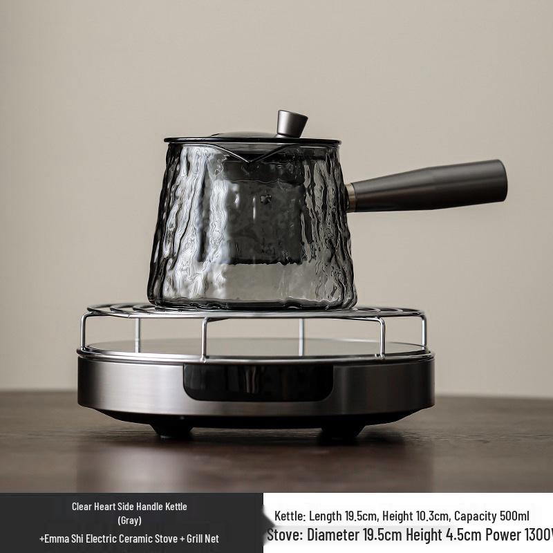 Стеклянный чайник и набор для заваривания для индукционной плиты: Белый горшок для варки, приготовления на пару и заваривания полезного чая дома