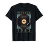 Custom Vintage 1983 Vinyl Turntable Retro DJ Birthday T-shirt