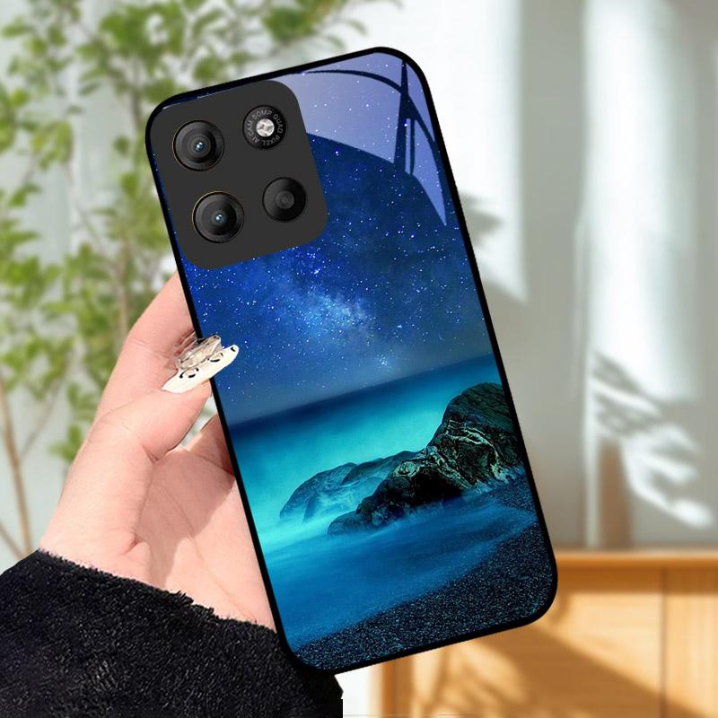 For Motorola Moto G15 Case Coque For Motorola MotoG15 Phone Case Luxury Tempered Glass Phone Cover G 15 Camera Protective Shell