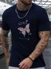 Short Sleeve TShirt Butterfly Mens 100 Cotton Pattern Printed Shirt Summer Round Neck Breathable Casual Fashion Cool Tee