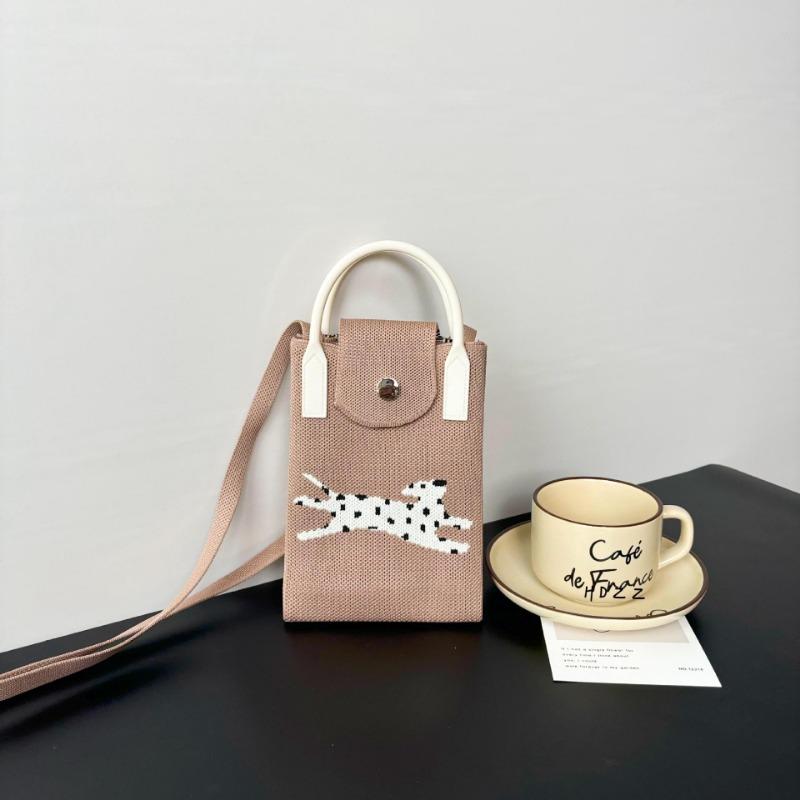 Ns сумка для мобильного телефона мультяшная милая нишевый дизайн вязаная сумка универсальная сумка через плечо мессенджер кошелек для мелочи милый стиль