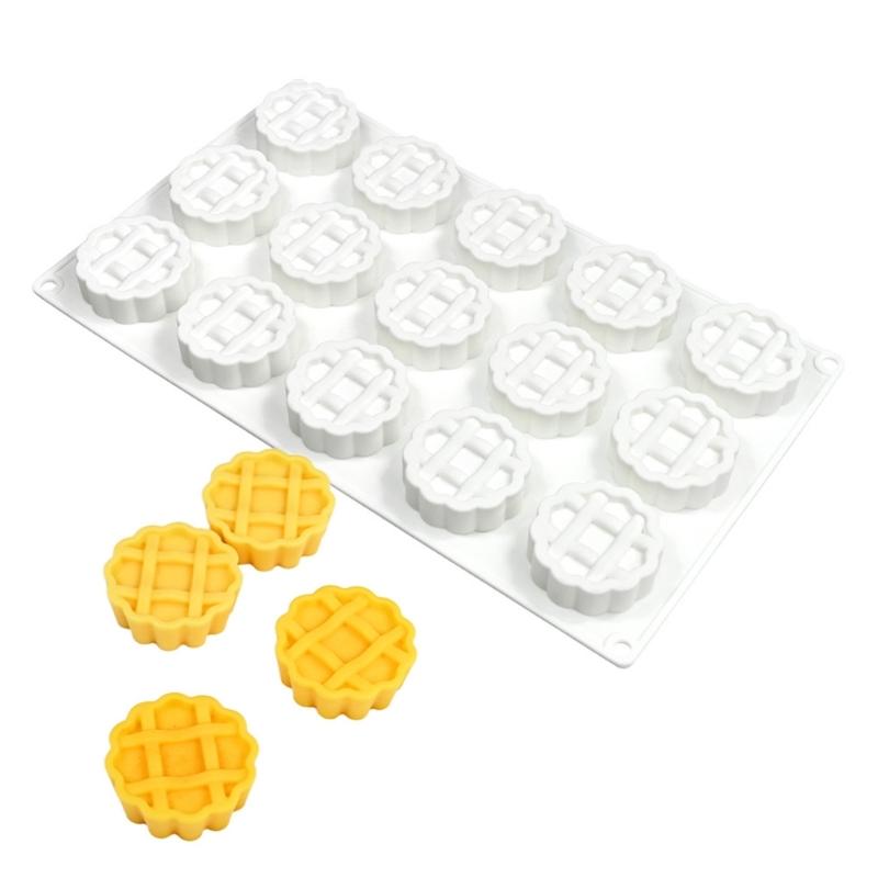 Food Grade Silicone Baking Molds Make 15 Round Waffles Chocolates And Cookie Multipurpose Baking Supplies