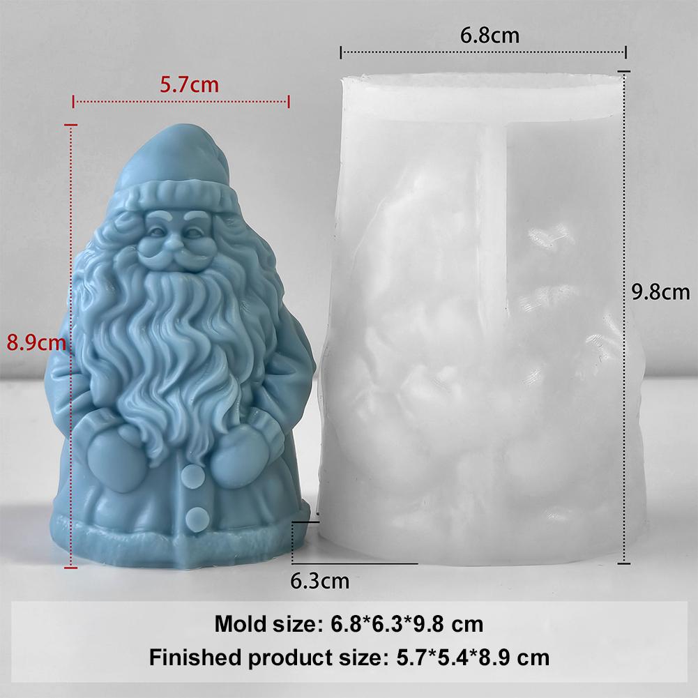 Aroma Candle Plaster Resin Ornaments Molds Santa Claus Candle Silicone Molds Aromatherapy Candle Mould for Home Decor Made