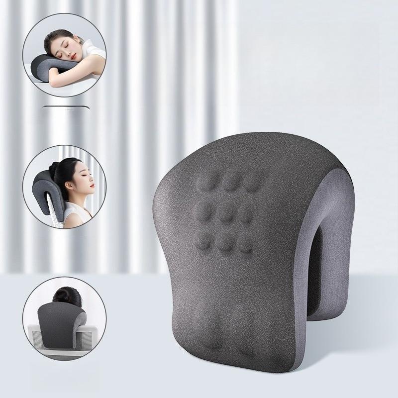 2026 Upgrade Memory Foam Multifunctional Nap Pillow for Office Desk, Portable Ergonomic Neck Support Cushion - Desk Sleeping Aid