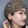 Comfortable Ethnic Beaded Hat Soft Head Wrap Cap Fashion Ethnic Headscarf Hat  Cultural Wear