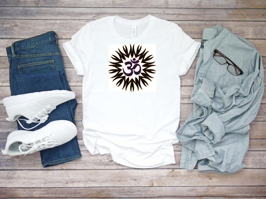 The Hindu oma The Om or Aum symbol Short Sleeve White Men T-shirt K822