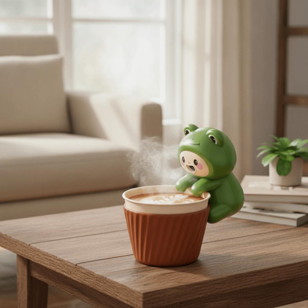 Air-Blowing Attachmen Food Cooling Fan Cute Cartoon Design Mini Clip on Fan Travel Use