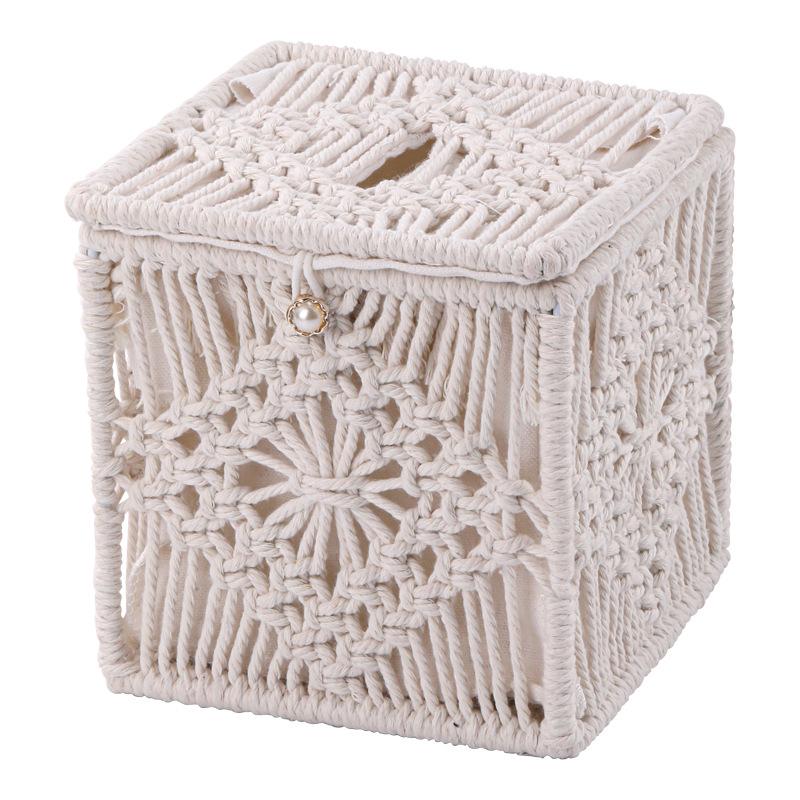 Nordic Woven Cotton Rope Tissue & Sundries Storage Box