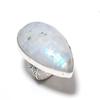 Rainbow Moonstone Gemstone Handmade 925 Sterling Silver Jewelry Ring Size 6 g0P74