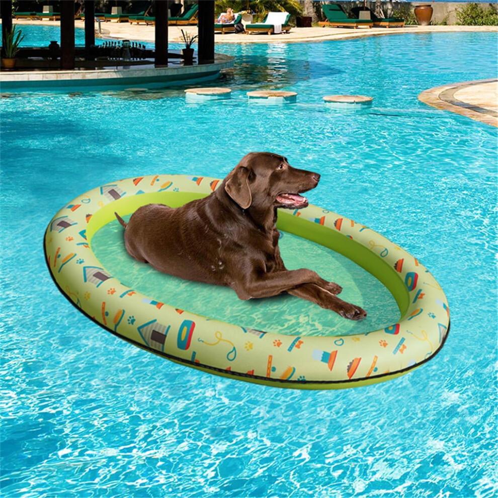Bouée gonflable Worallymy pour chien, verte