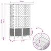 Raised Garden Bed with Trellis and Roof Brown 124 x 40 x 142 cm PP