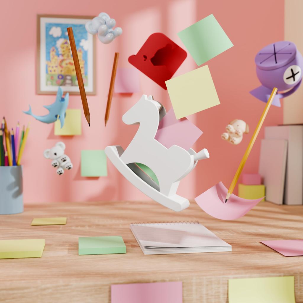 Horse Sticky Note Holder Cute Post It Note Dispenser Memo Dispenser Pen Holder Sticky Note Dispenser Post It Note Holder Notepad Holder for Desk