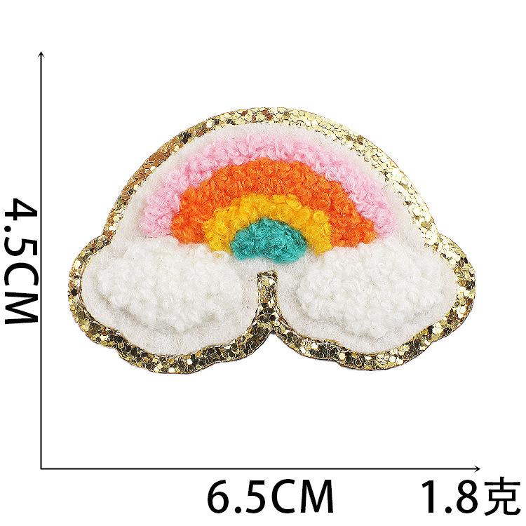 Cross-Border Smiley Face Embroidery Cloth Sticker Towel Embroidery Lightning Patch Sticker Ironing Greet Computer Embroidery Chapter Boy Love Sticker