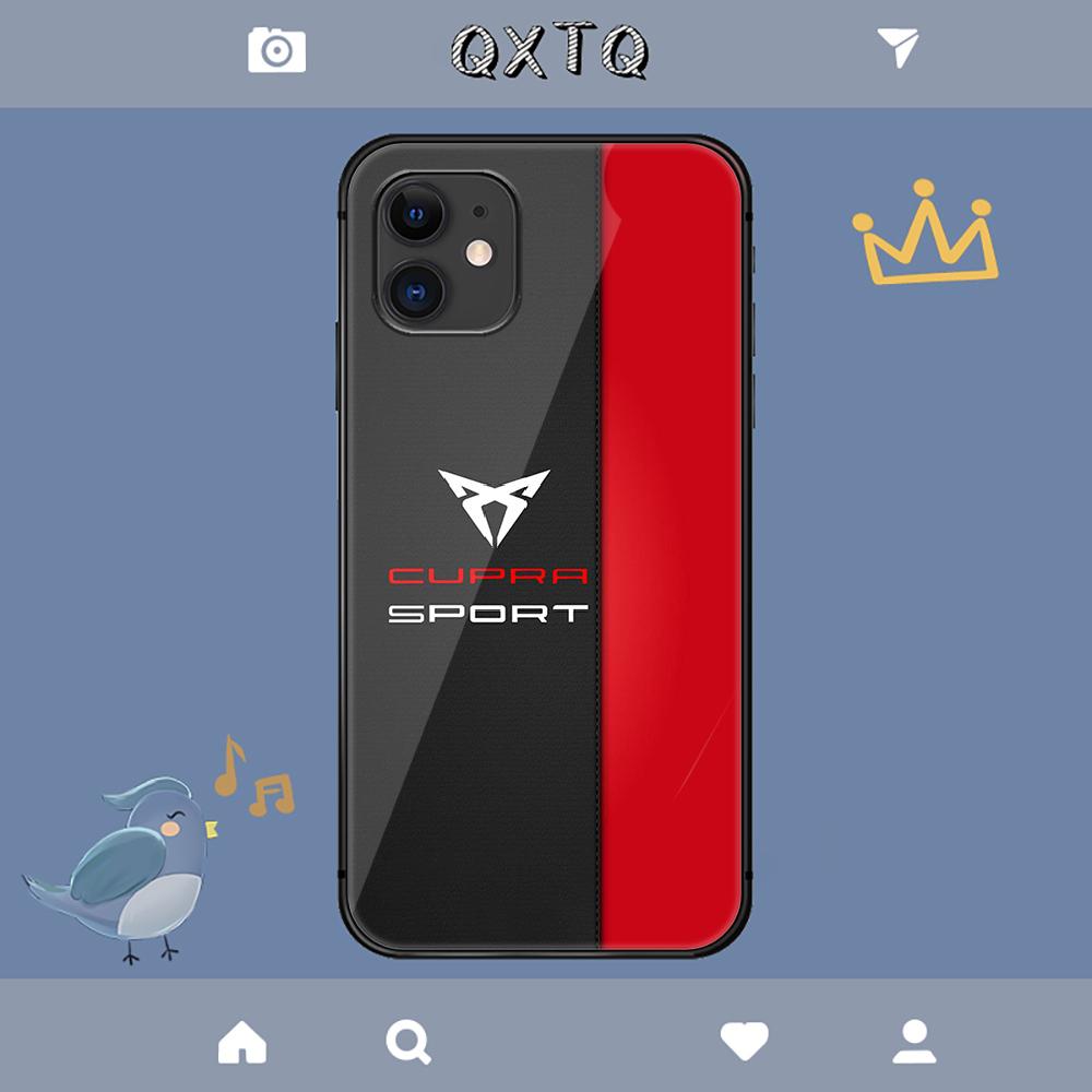 Чехол с логотипом испанской моды Cupras для iPhone Samsung Galaxy Redmi Note S 17 16 15 14 13 20 24 25 54 Pro Max Ultra Fe с крышкой из закаленного стекла