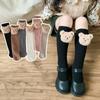 Plush Bear Children Long Tube Socks Cute Warm Kids Knee High Sock Cotton Girls Solid Color Stockings for