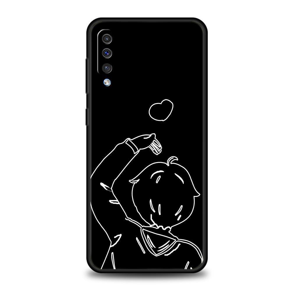 Мультяшный Чехол с Астетичным Изображением Солнца и Луны для Samsung A54 A52 A24 A14 A50 A70 A10 A40 A20S A20E A06 A12 A22 A34 A42 5G A04s A16